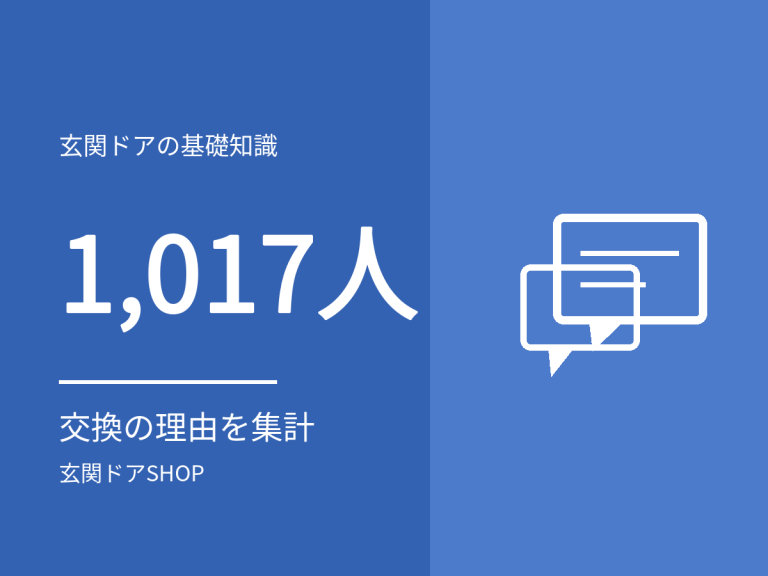 玄関ドアを交換した1,017人は何に困っていたか。お客様の声を集計した